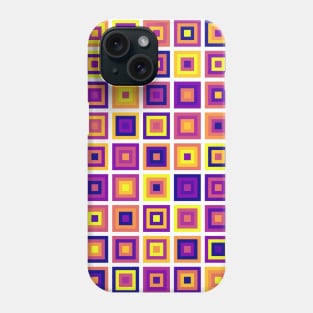 Abstract Square Geometric | Pop Fashion Modern Fusion Layered Blue Red Yellow Phone Case