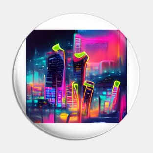 Cyberpunk Noir City Concept Art Pin