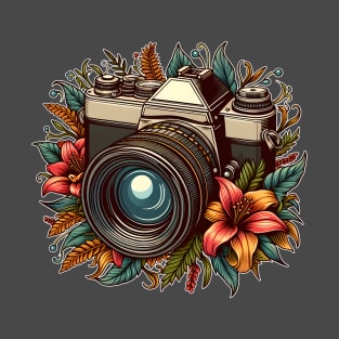 Floral Camera T-Shirt