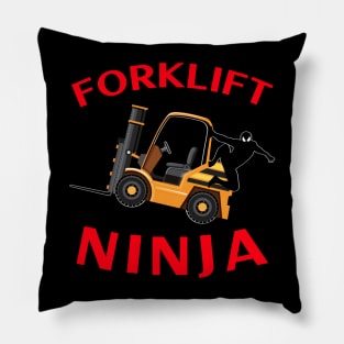 Forklift Ninja NFGR Forklift Operator Shirt Pillow