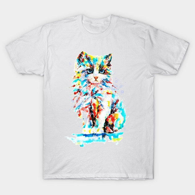 Cat Graphic Abstract Paint Splatter Cat Graphic Designs T