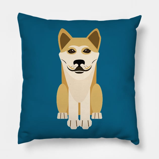 Hachiko vector Pillow by TIERRAdesigner