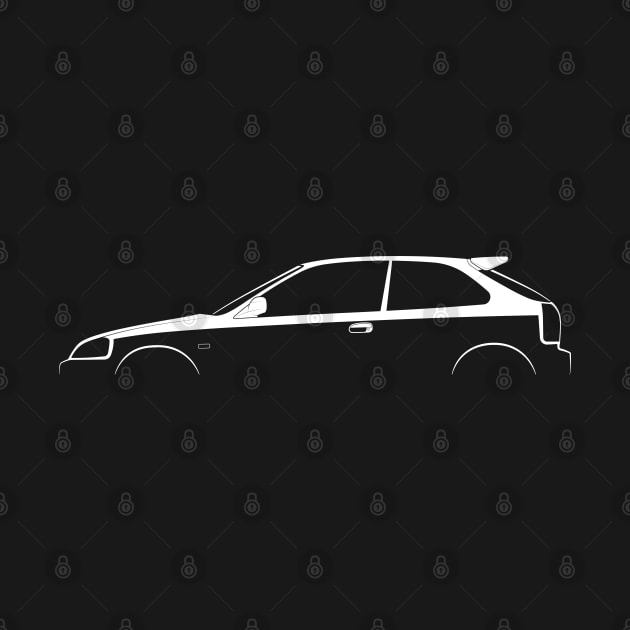 Honda Civic Type-R (EK9) Silhouette by Car-Silhouettes