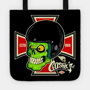 skull bikers custom Tote