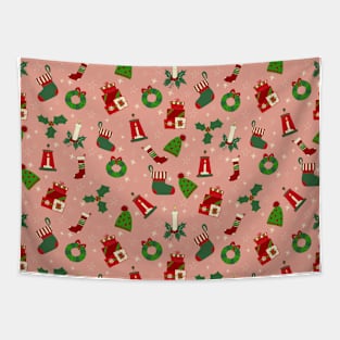 Cute Christmas Pattern Design Tapestry