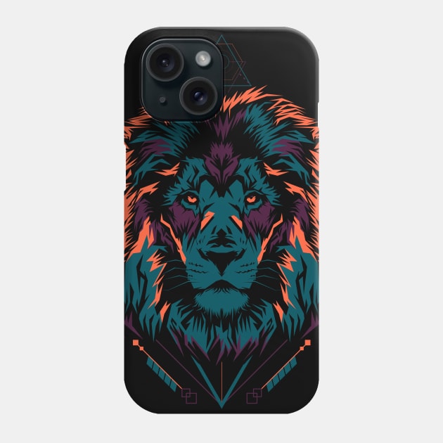 Geometric Lion Phone Case by azhartz