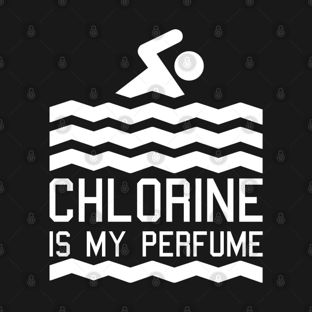 Swimming Gift Design Coach Swim Team Chlorine If My Perfume Print by Linco