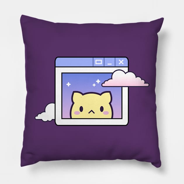 Cloud kitten Pillow by teloexplicocongatitos