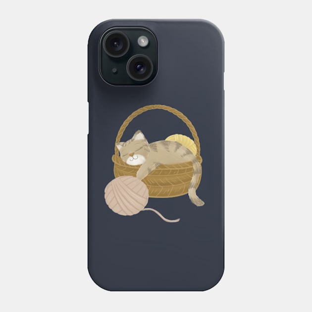 Best knitting mom in the world cat Phone Case by AbbyCatAtelier