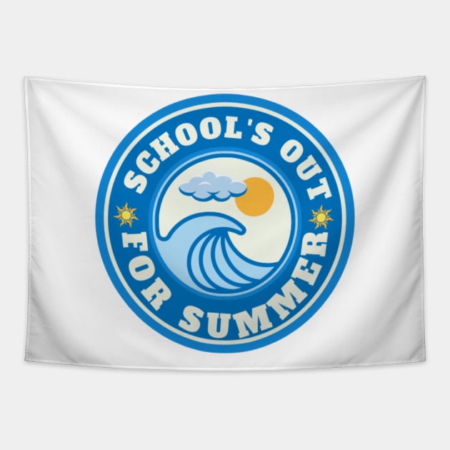 School's out for summer Tapestry by logo desang