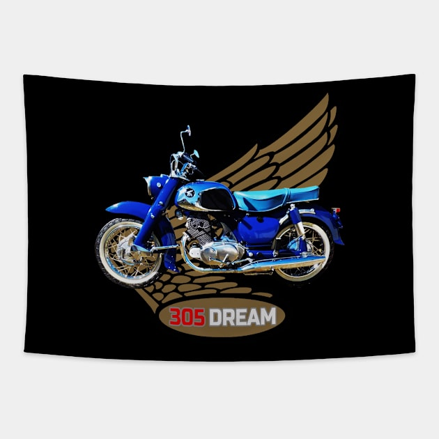 CLASSIC BIKE N022 Tapestry by classicmotorcyles