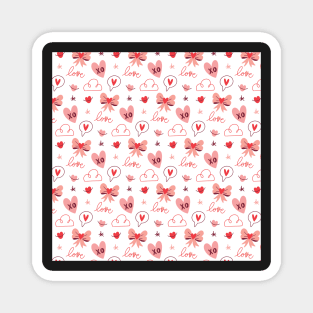 XO Love Valentine's Day Pattern Magnet