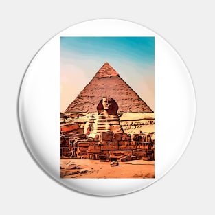 The great Sphinx and great pyramid Pin