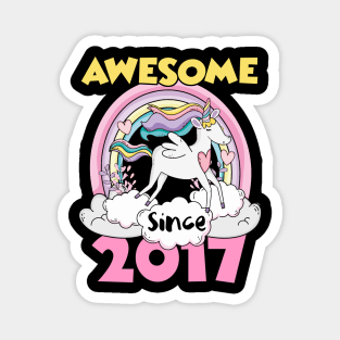 Cute Awesome Unicorn 2017 Funny Gift Pink Magnet