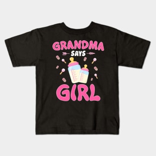 Gender Reveal Fishing Family Pink Kids T-Shirts for Sale