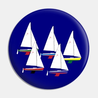 Rhodes 19 Sailboats Racing Pin