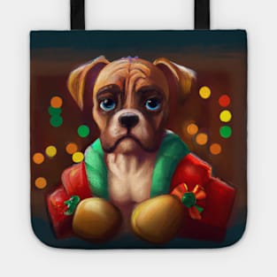 Cute Boxer Drawing Tote