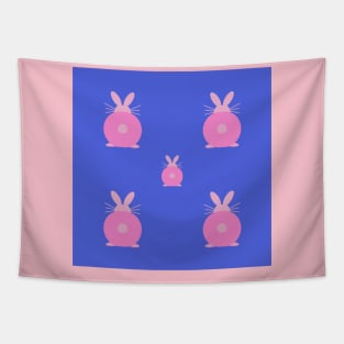 Small pink Bunny pattern Tapestry