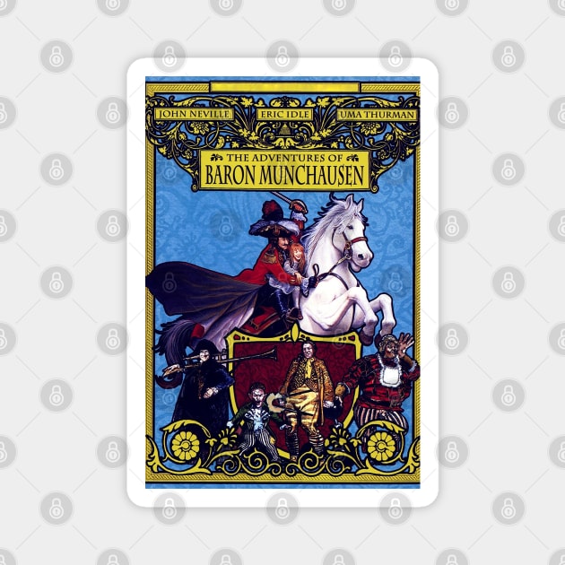 The Adventures of Baron Munchausen Magnet by scohoe