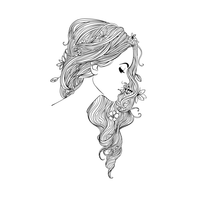 Floral Hair 1 by EveFarb