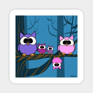 Forest Owls Magnet