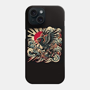 japanese crow Phone Case