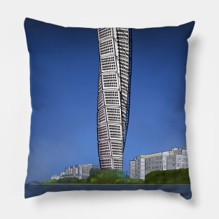 Oresund strait Malmo Sweden Scandinavian Pillow