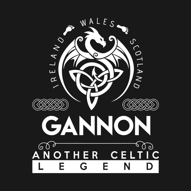 Gannon Name T Shirt - Another Celtic Legend Gannon Dragon Gift Item by harpermargy8920