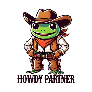 Howdy Partner A cowboy frog vintage T-Shirt