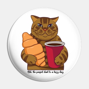 Cat with coffee. Pin