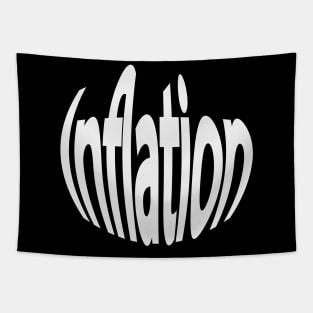 Inflation inflate text artwork Tapestry