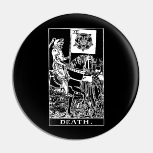 DEATH Tarot Card vintage retro illustration gothic Pin