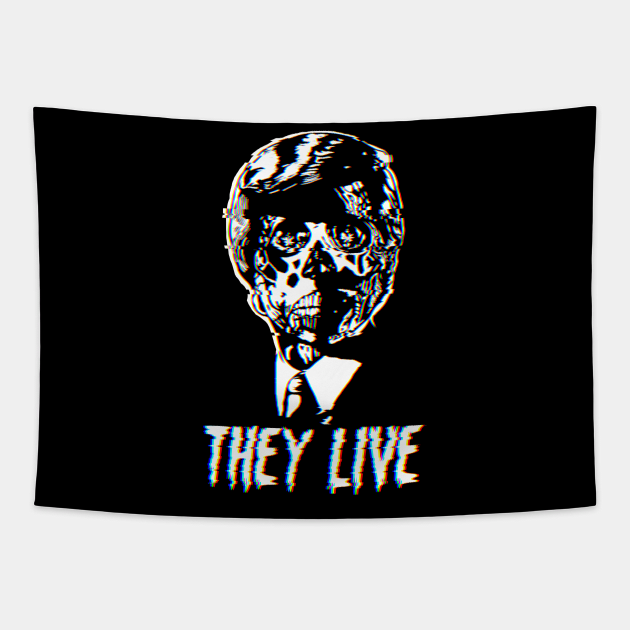 They Live - 80s effect Tapestry by TheSnowWatch