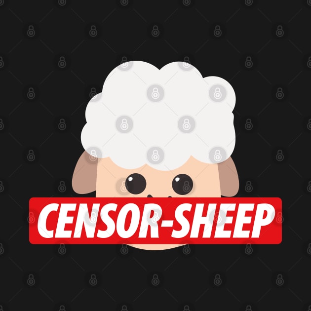 Censor Sheep | Gift Ideas | Funny Puns Jokes by Fluffy-Vectors