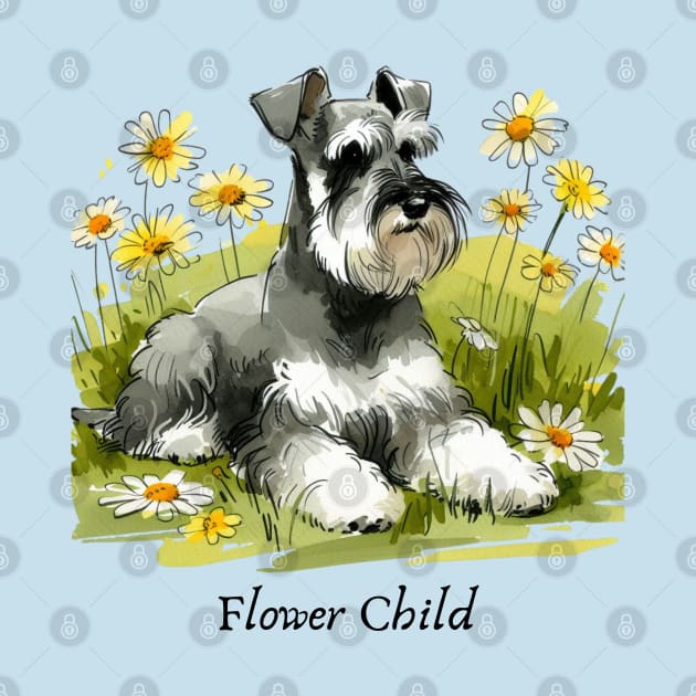 Flower Child - Schnauzer by ZogDog Pro