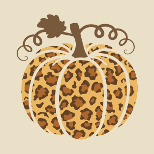 Leopard Print Pumpkin | Cute Thanksgiving T-Shirt