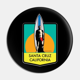 Santa Cruz Logo Surfer Statue Pin