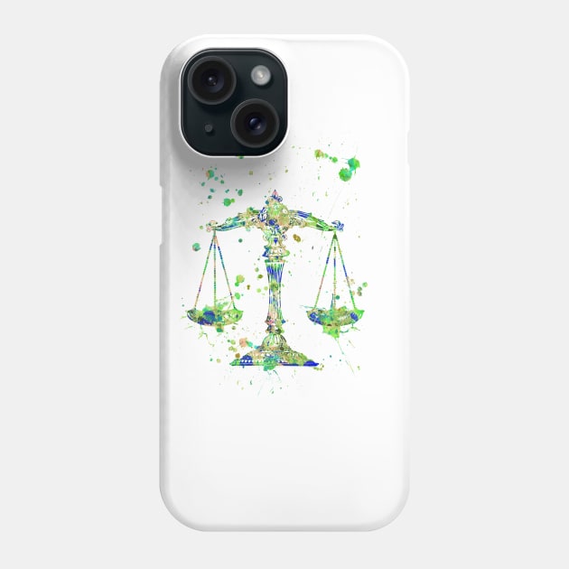 Scale of justice Phone Case by RosaliArt