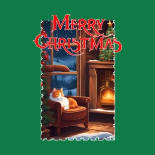 Merry Christmas Cat T-Shirt