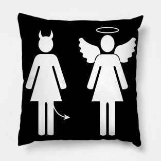 Angel and demon couple Pillow