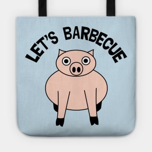 Let's Barbecue Funny Pig Roast Tote