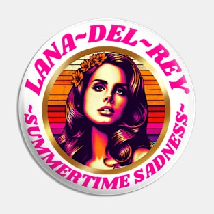 Lana Del Rey - Summertime Pink Letters Pin