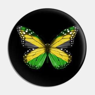 Jamaican Flag  Butterfly - Gift for Jamaican From Jamaica Pin