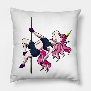 Unicorn on pole dance pole - Pole Fitness Pillow