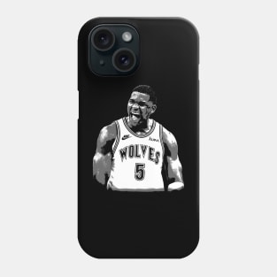 anthony edwards vintage black and white Phone Case