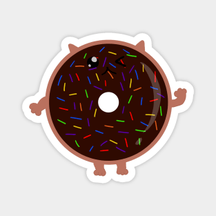 Chocolate Donut Cat Magnet