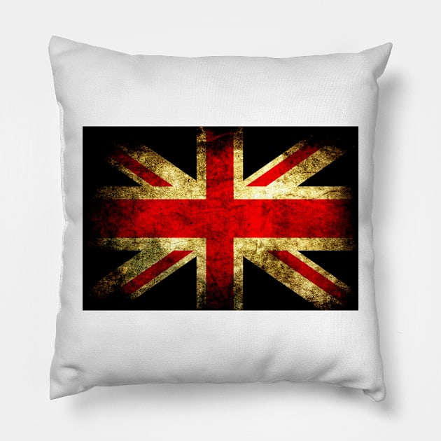 UK Grunge Flag Pillow by CPAULFELL