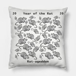 Rat-ageddon Year of the Rat 2020 Pillow