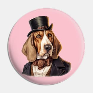 Sir Basset Hound Pin