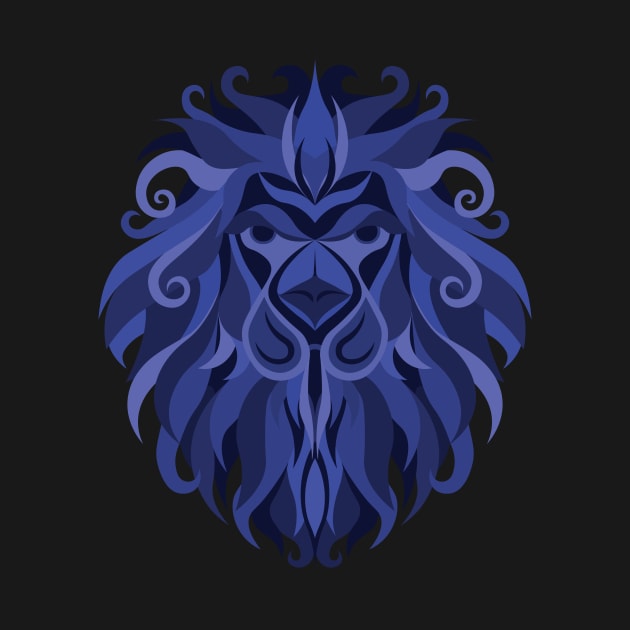 Leo Zodiac Sign - Blue by TeeeeeeTime